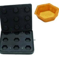 Placă pentru aparat tarte, 9 forme hexagon 70x70 mm - Img 2