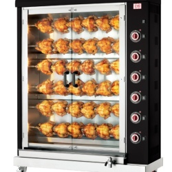 Rotisor electric negru, 6 țepușe, 36 pui CB Italia - Img 2