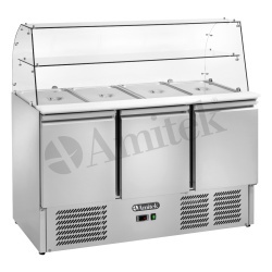Saladetă frigorifică profesională statică 4x GN1/1, Amitek AK943GQ - Img 2