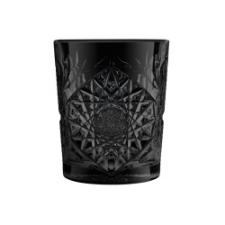 Set 12 pahare de sticlă negre, Whisky 355 ml, Hobstar Icon Black - Img 2