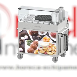 Stație preparare mini clătite olandeze Poffertjes cu dulap cald, casselin