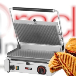 Toaster Panini cu mecanism prin apăsare pe plăci striate