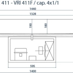 Unitate frigorifică incastrabilă 4xGN1/1, temperatură negativă - Img 2