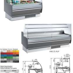 Vitrină frigorifică de expunere inox, 1310x1300 mm, Infrico - Img 3