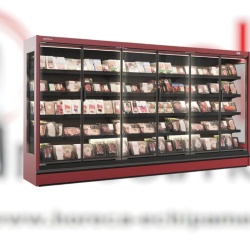 Vitrină frigorifică mixtă cu uși 3750x2050 mm, magazin sau supermarket, Infrico