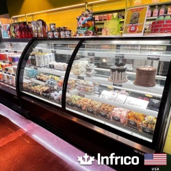 Vitrină frigorifică pentru cofetărie/patiserie, AMBAR, 938x810x1300 mm cu acces dublu - Img 6
