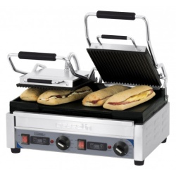 Contact grill panini sandwich dublu neted/striat cu temporizator - Img 2