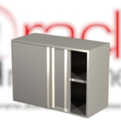 Dulap inox de perete cu uși glisante, 1400x400x800 mm
