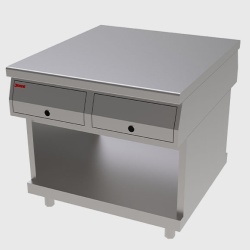 Element neutru inox 100 cm cu 2 sertare GN 1/1, Jemi - Img 4