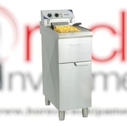 Friteuză electrică 10 L cu dulap neutru și robinet pentru scurgerea uleiului, profesională, fast-food, restaurant