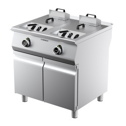 Friteuză profesională dublă electrică 17+17 Litri, cuvă în V, Desco Italia - Img 2
