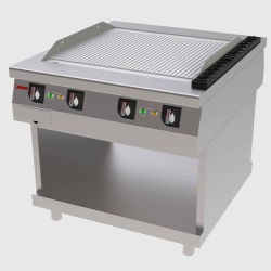 Fry top electric cu striații 90x100 cm, Jemi - Img 3