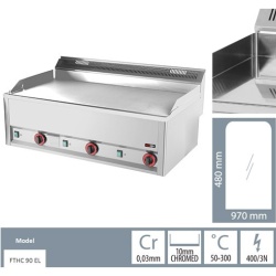 Gratar Fry-top electric cromat neted 480×970 mm - Img 3