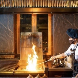 Grătar profesional Barbeque pentru Steak pe cărbuni, 1455x820x930 mm - Img 15