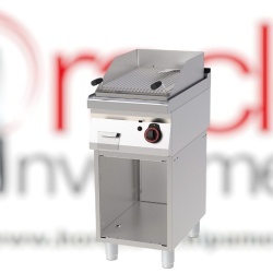 Grill cu rocă vulcanică pe gaz cu suport deschis