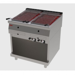 Grill dublu cu rocă vulcanică pe gaz, cu suport deschis Jemi - Img 2