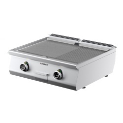 Grill dublu electric cu placă 1/2 striată 1/2 netedă cu suport închis, Desco Italia - Img 6