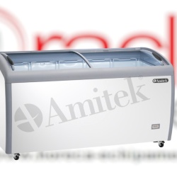 Ladă frigorifică cu geam sticlă, 400 L, 0+8°C/≤-18°C, Amitek