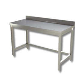 Masă de lucru inox cu rebord, 160 cm - Img 2