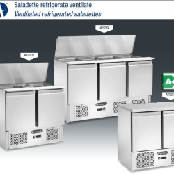 Masă frigorifică profesională ventilată 2x GN1/1, Amitek AK921V - Img 2