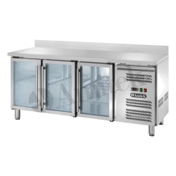 Masă rece cu 3 uși din sticlă 1795x700x850 mm, 417 L Amitek - Img 2