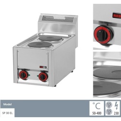 Masina de gatit electrica, 2 plite, 230V de banc - Img 2