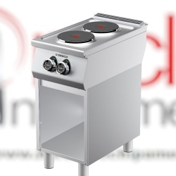 Mașină de gătit electrică cu 2 plite rotunde și suport, Desco Italia