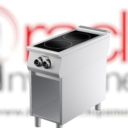 Mașină de gătit electrică cu plită vetroceramică, 2 zone de coacere, Desco Italia