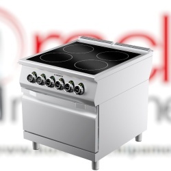 Mașină de gătit electrică cu plită vetroceramică, și cuptor electric GN1/1, Desco Italia