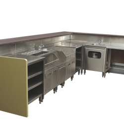 Mobilier neutru pentru bar 390x236xh 85/107 cm - Img 3