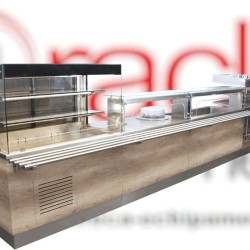 Mobilier neutru pentru linie de servire 538x74x163 cm