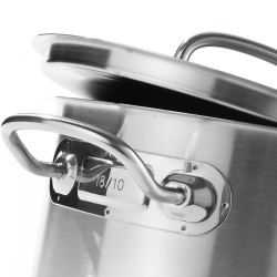 Oală din inox înaltă cu capac, 36 Litri - Img 4