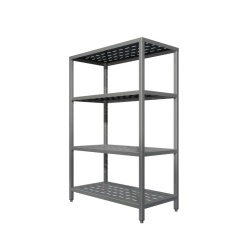Rastel cu 4 polițe perforate reglabile, 600x400x1800 mm - Img 3