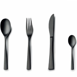 Set de 12 lingurițe desert negre mat, MERCURY MATT BLACK - Img 2