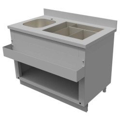 Stație bar de cocktail varianta mică, 1200x700x900h mm - Img 3