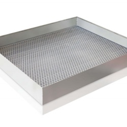 Tavă de scurgere perforată, inox 60x50x8 cm - Img 2
