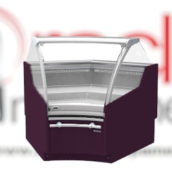 Vitrină frigorifică de expunere, curbată, inox 1531x1220 mm, Infrico