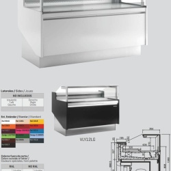 Vitrină frigorifică de expunere prăjituri, inox 938x1060 mm, patiserie, cofetărie sau brutărie Infrico - Img 5