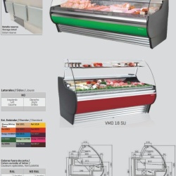 Vitrină frigorifică modulară de expunere inox 3750x1290 mm fără depozitare, Infrico - Img 2