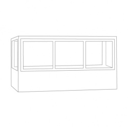 Vitrina frigorifica orizontala pentru inghetata cu 3usi, 528 + 264 L