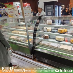 Vitrină frigorifică pentru cofetărie/patiserie, AMBAR, 938x810x1300 mm cu acces dublu - Img 7