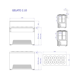 Vitrină orizontală pentru înghețată, GELATO 2/08 Igloo - Img 5