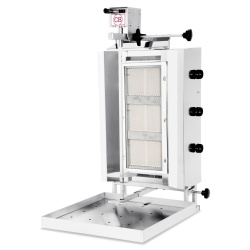 Aparat Kebab pe gaz cu 3 arzătoare, 20 kg, CB Italia - Img 3