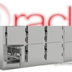 Cameră frigorifică mortuară cu 10 locuri, modulară 2560x4660x1800 mm, Interior/Exterior Lăcuit