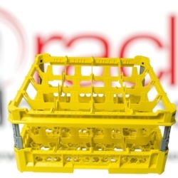 Coșuri pentru veselă și pahare, cu raft