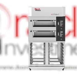 Cuptor electric pentru panificație cu 2 vetre (8 tăvi 60x40/vatră), hotă și suport