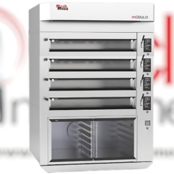 Cuptor electric pentru panificație cu 4 vetre, (8 tăvi 60x40/vatră), hotă și dospitor