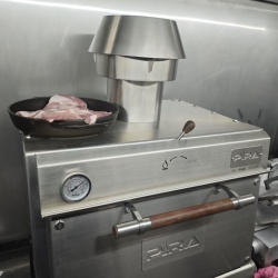 Cuptor pentru steak pe cărbuni, deschidere verticală, Pira 70 Silver SD - Img 7