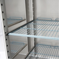 Dulap de congelare cu uși de sticlă, inox 1200 litri, cu roți, Maxima - Img 4
