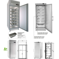 Dulap frigorific de înghețată de inox, 785 litri, Infrico - Img 3